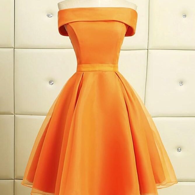 orange homecoming dress