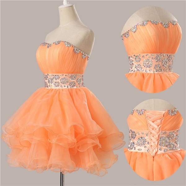 orange homecoming dress