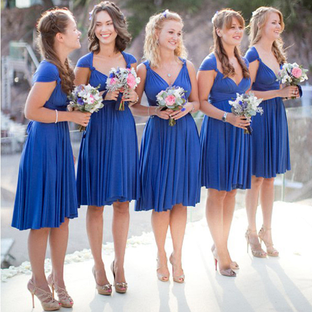 	
blue bridesmaids dresses