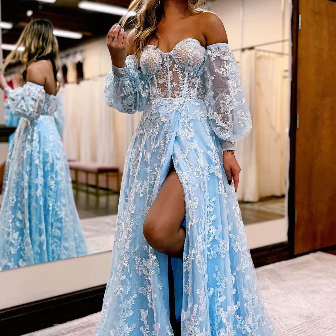 long sleeve prom dresses 2024