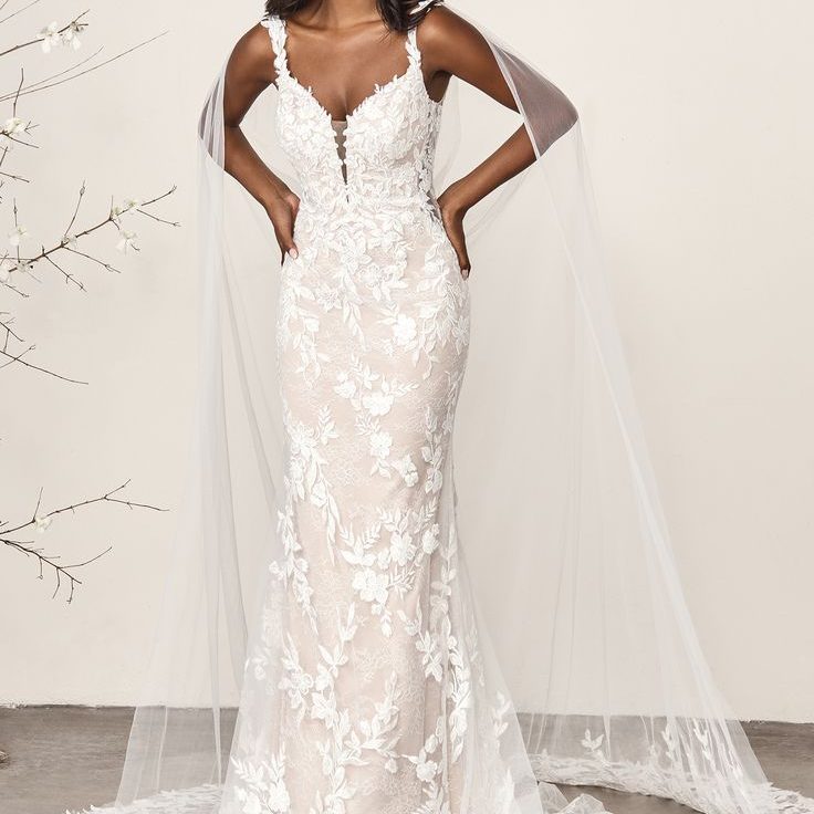 romantic fit and flare wedding dresses