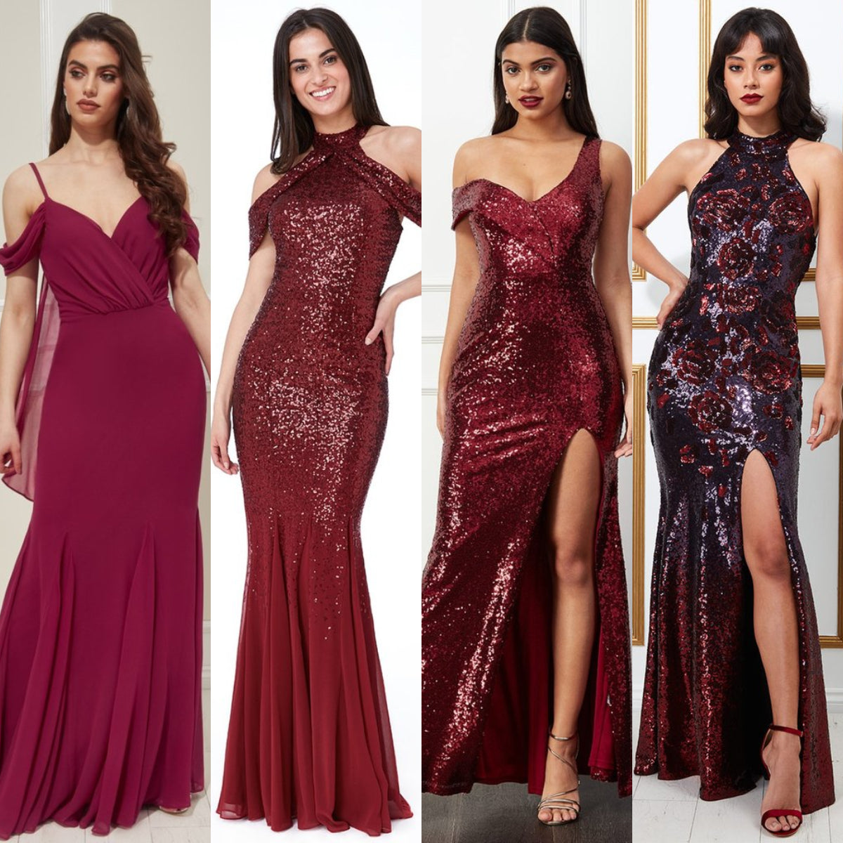 wine red bridesmaid dresses