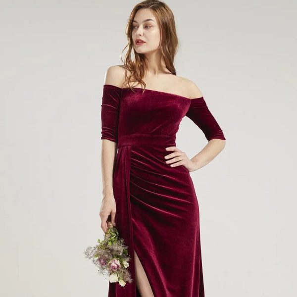 wine bridesmaid dresses