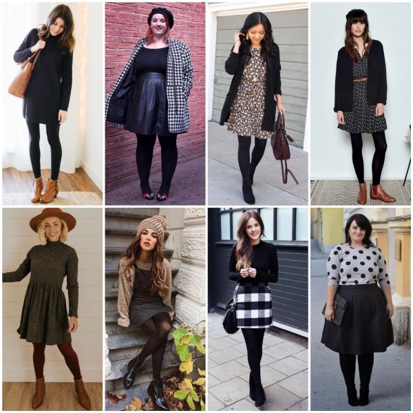 how to wear dresses in winter