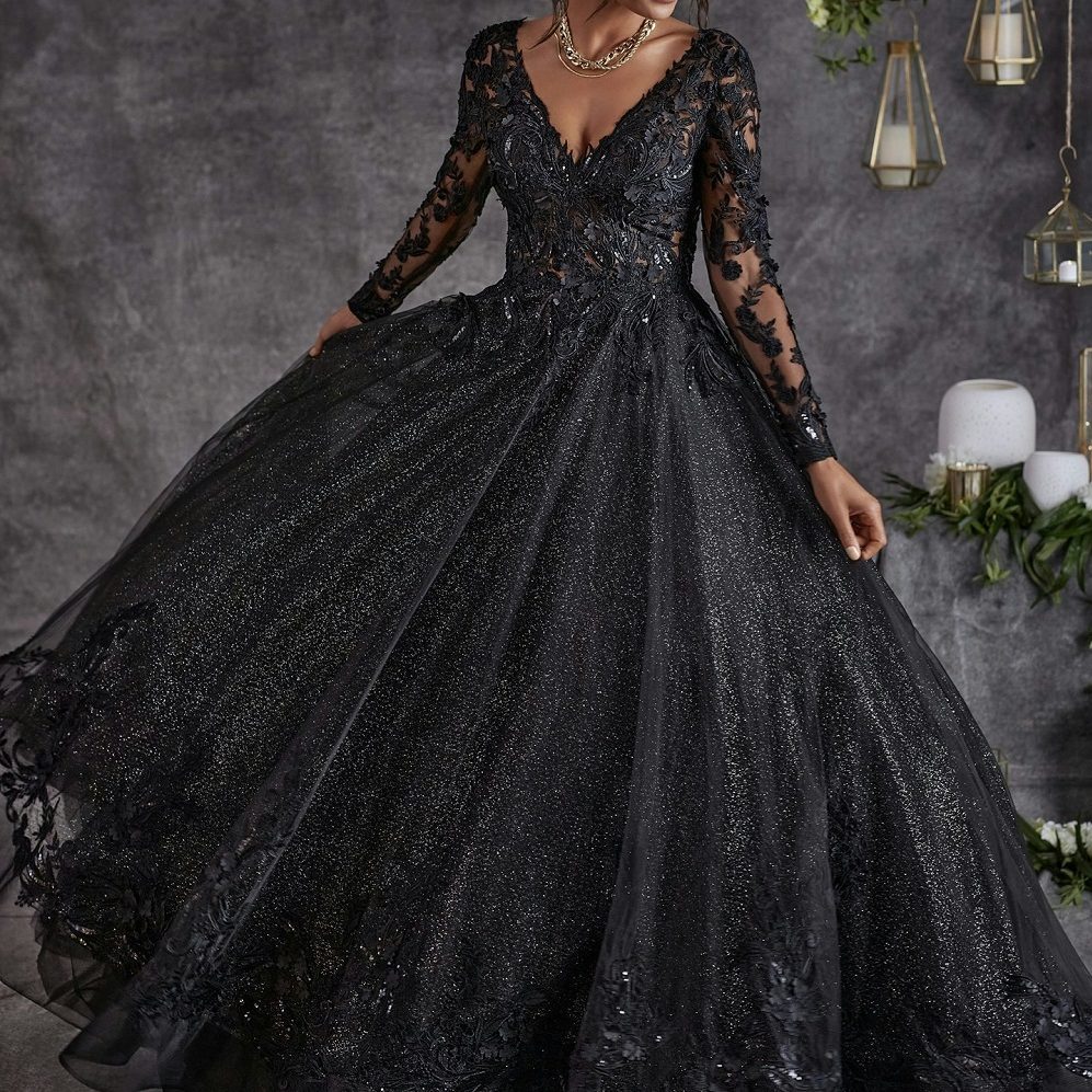 black wedding dress