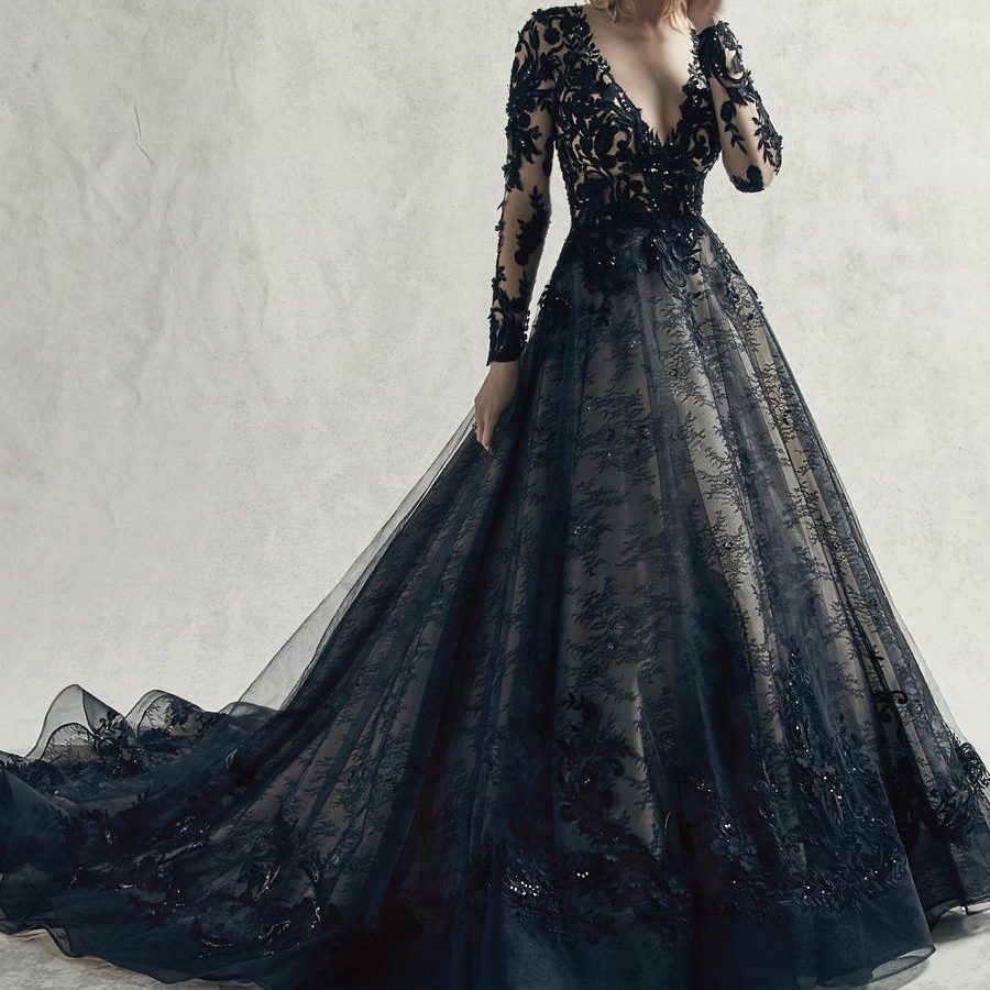 black wedding dress