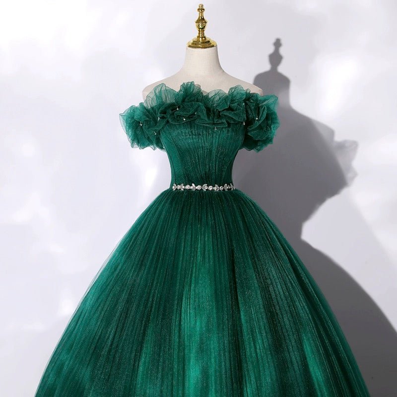 emerald green dress