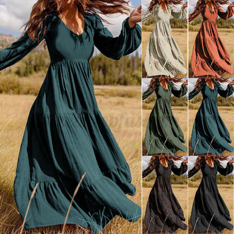 long sleeve maxi dress