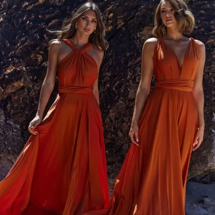 burnt orange dress