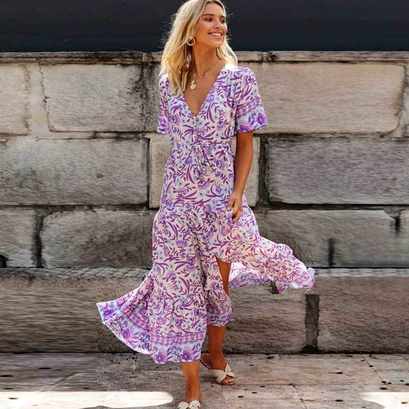 floral maxi dress