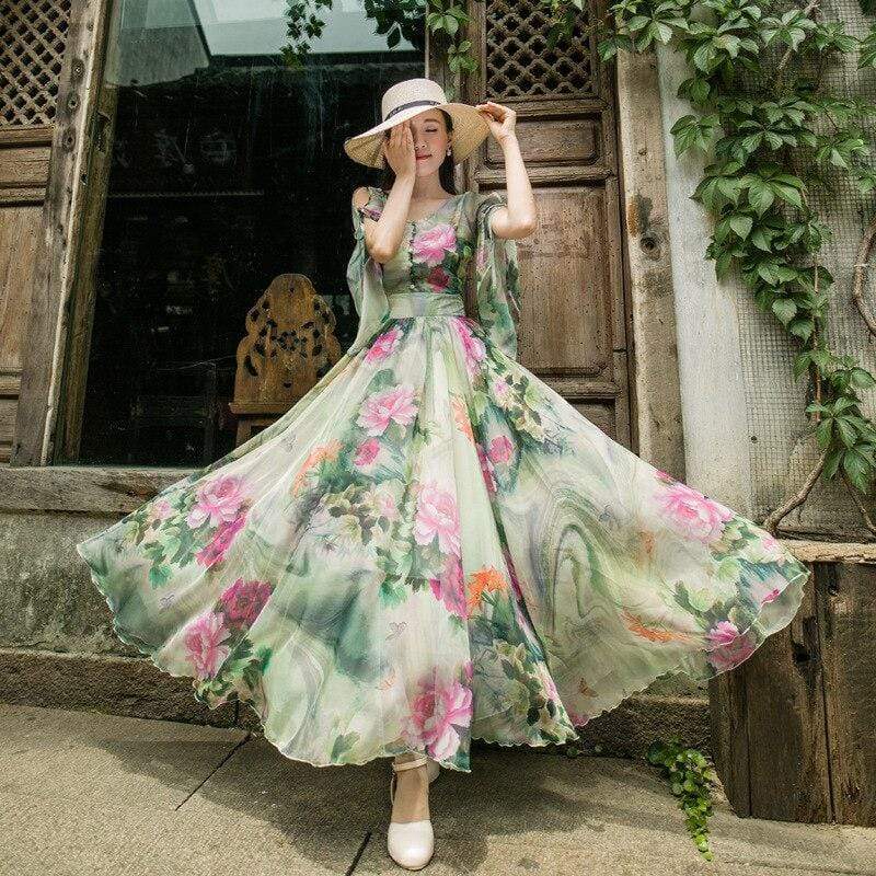 floral maxi dress